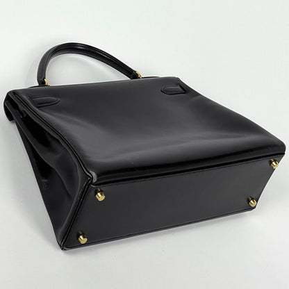 Hermes Kelly 32 Handbag Retourne 2-Way Box Calf Black — view 2