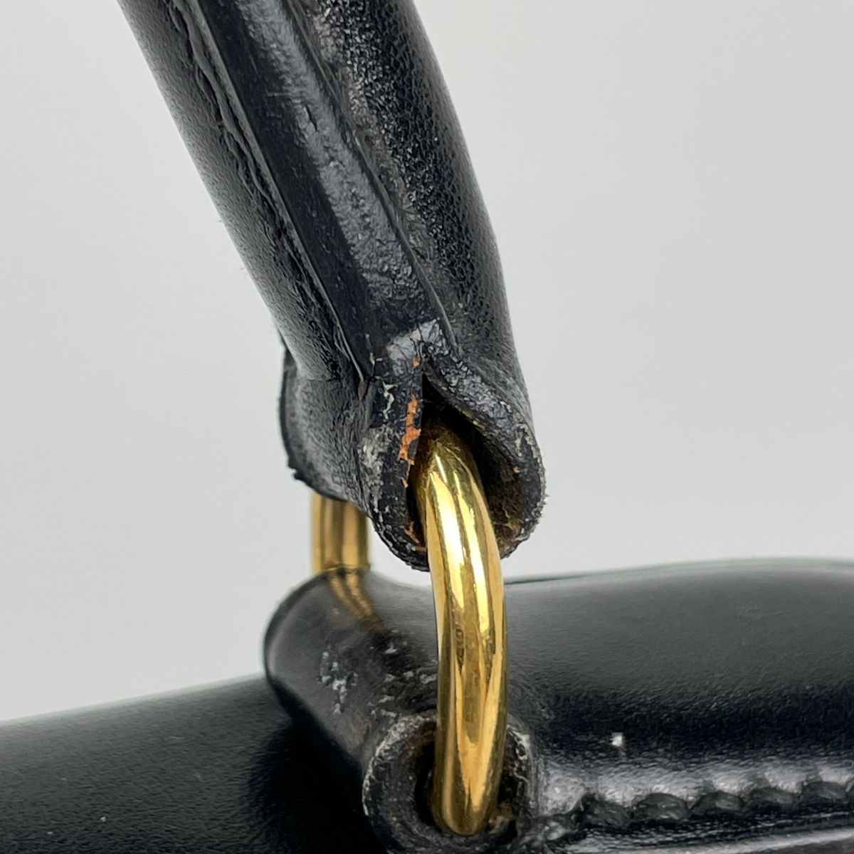 Hermes Kelly 32 Handbag Retourne 2-Way Box Calf Black — view 7
