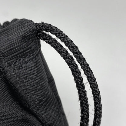 Chanel Makeup Pouch New Travel Line Drawstring Nylon Jacquard Black — view 4