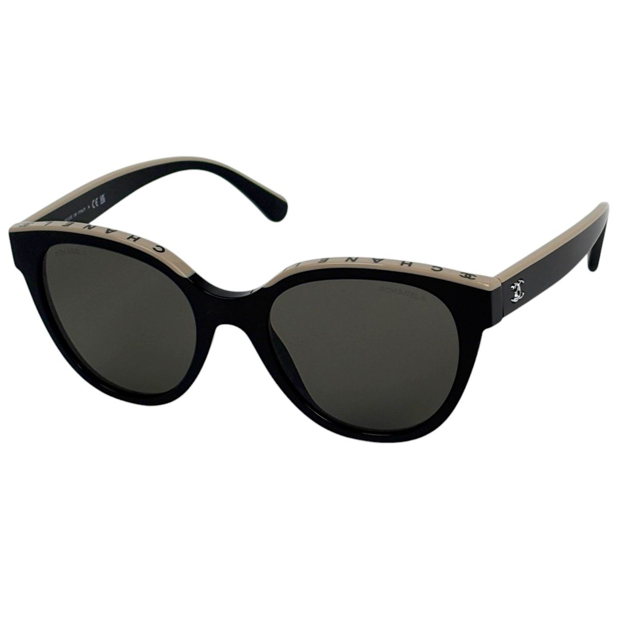 Chanel Sunglasses CC Logo Eyewear Acetate Black