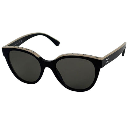 Chanel Sunglasses CC Logo Eyewear Acetate Black