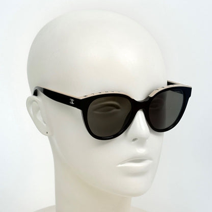 Chanel Sunglasses CC Logo Eyewear Acetate Black — view 6