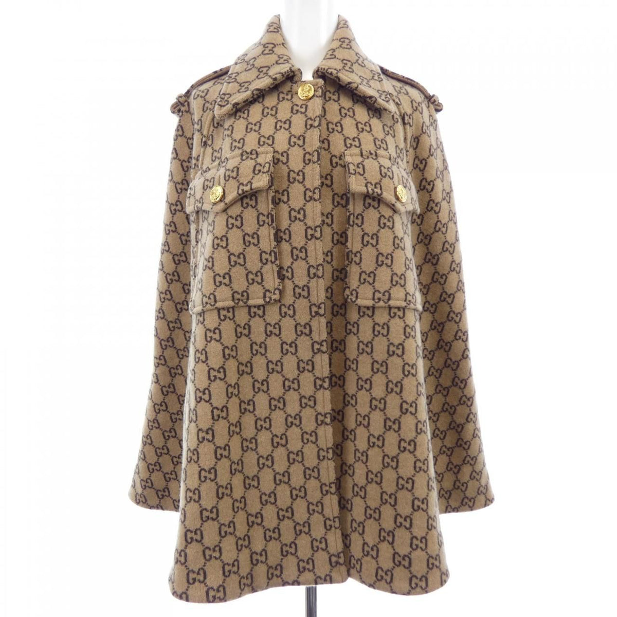 Gucci GG Wool Cape Pattern