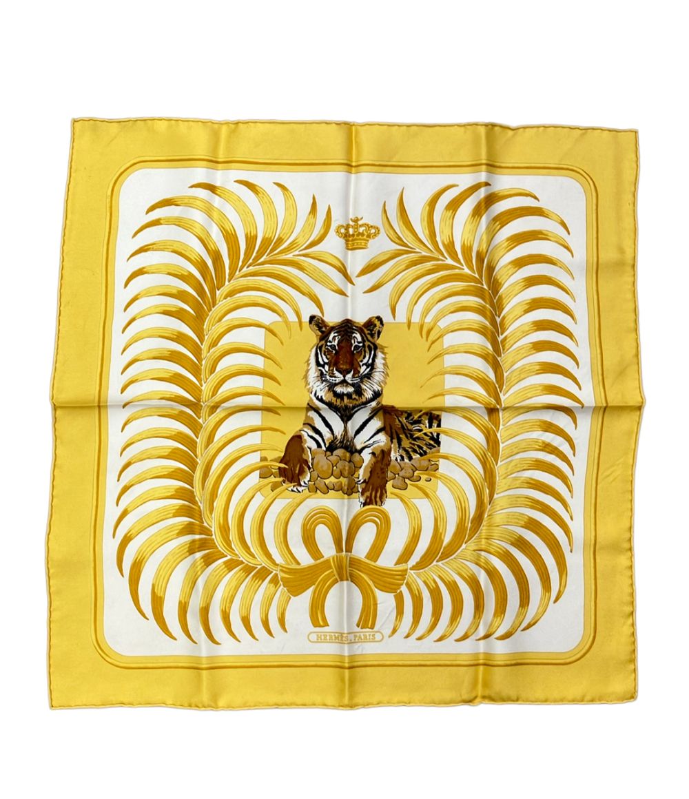 Hermes Scarf Carre 45 100% Silk Tiger Royal