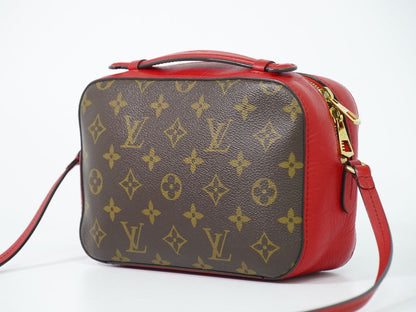 Louis Vuitton LV Saintonge Monogram Shoulder Bag Pochette Brown Coquelicot — view 2