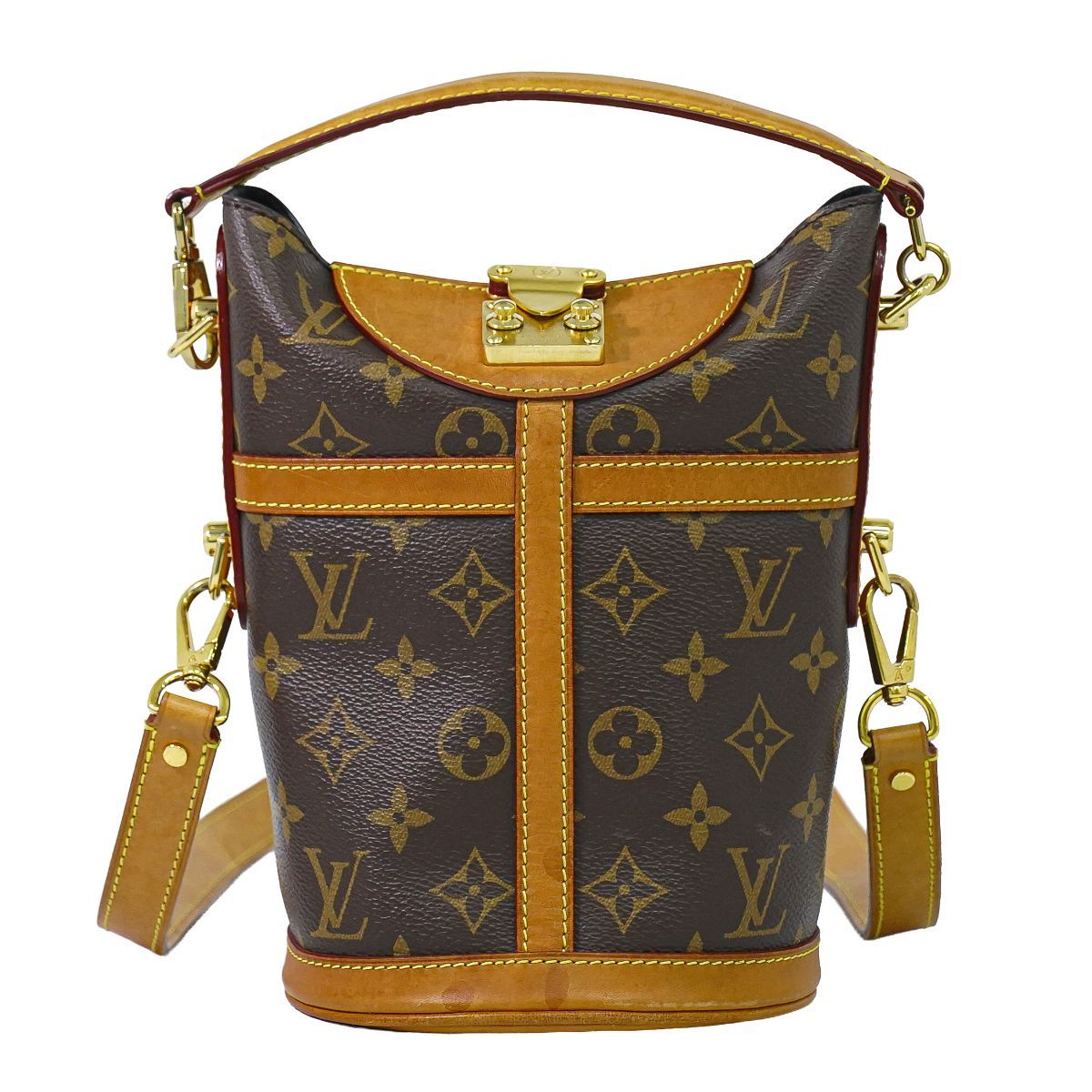 Louis Vuitton LV Duffle Monogram 2-Way Shoulder Bag Brown