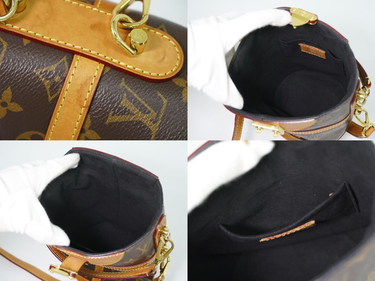 Louis Vuitton LV Duffle Monogram 2-Way Shoulder Bag Brown — view 8