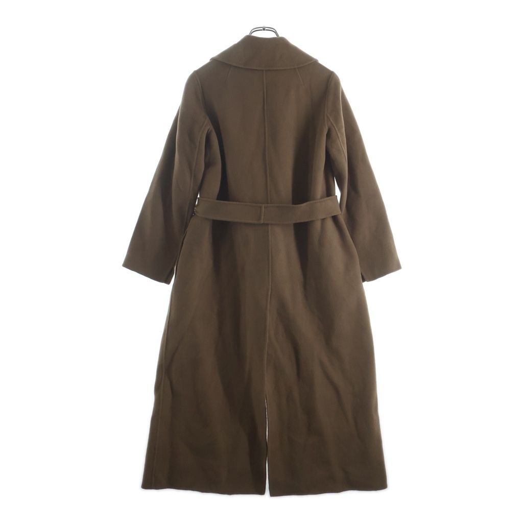 Max Mara S Poldo Virgin Wool Long Coat Brown — view 2