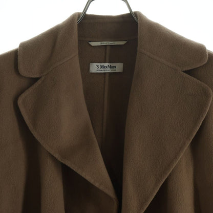 Max Mara S Poldo Virgin Wool Long Coat Brown — view 3