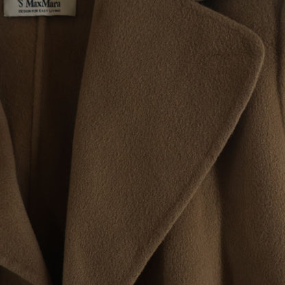 Max Mara S Poldo Virgin Wool Long Coat Brown — view 4