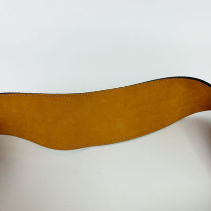 Loewe Suede Wide Hook Buckle Belt Brown Silver Vintage — view 8