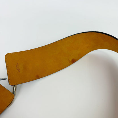 Loewe Suede Wide Hook Buckle Belt Brown Silver Vintage — view 6