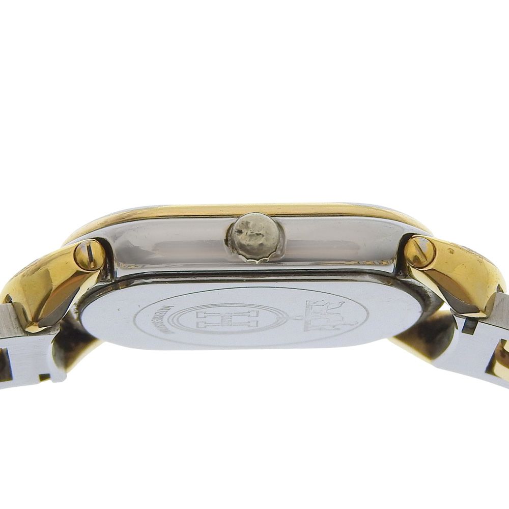 Hermes Rallye Stainless Steel Gold Plated Quartz Analog Display Dial Watch — view 6