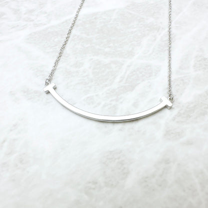 Tiffany & Co T Smile White Gold Necklace — view 2