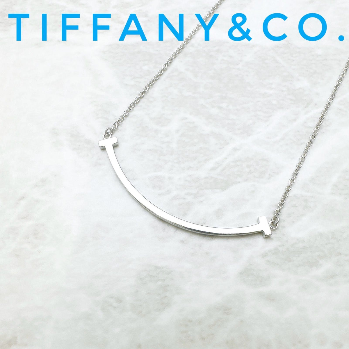 Tiffany & Co T Smile White Gold Necklace
