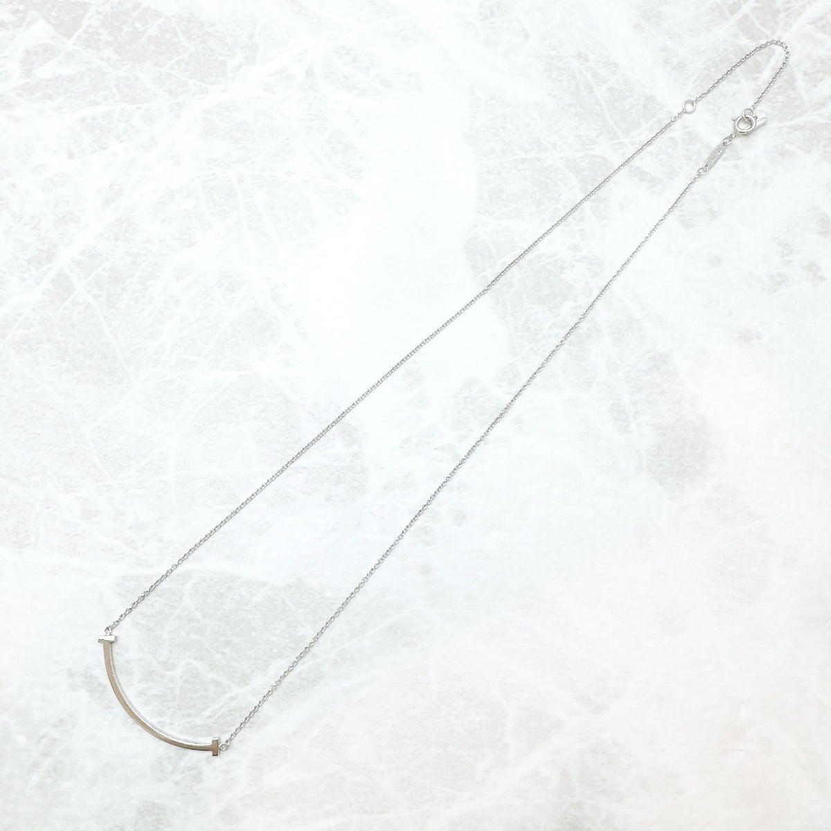Tiffany & Co T Smile White Gold Necklace — view 5