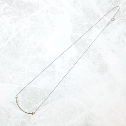 Tiffany & Co T Smile White Gold Necklace — view 5