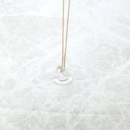 Tiffany & Co Open Heart Crystal Yellow Gold Necklace 41 — view 3