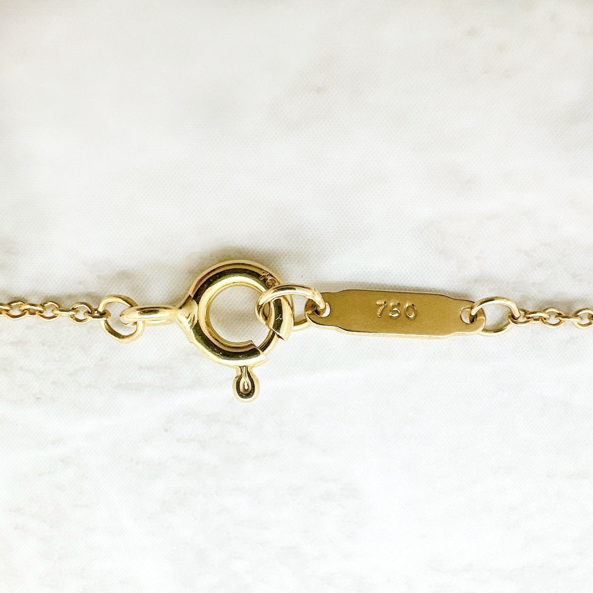 Tiffany & Co Open Heart Crystal Yellow Gold Necklace 41 — view 7