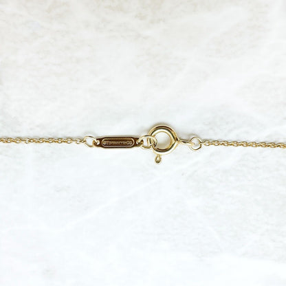 Tiffany & Co Open Heart Crystal Yellow Gold Necklace 41 — view 6