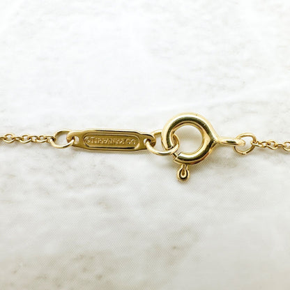 Tiffany & Co Open Heart Crystal Yellow Gold Necklace 41 — view 8