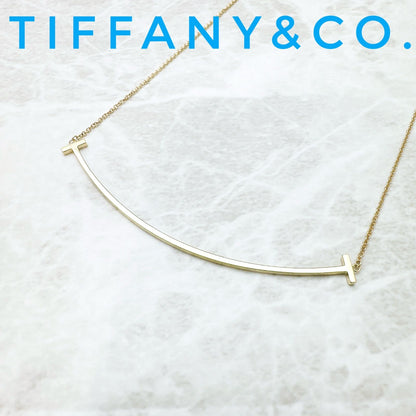 Tiffany & Co T Smile Yellow Gold Necklace