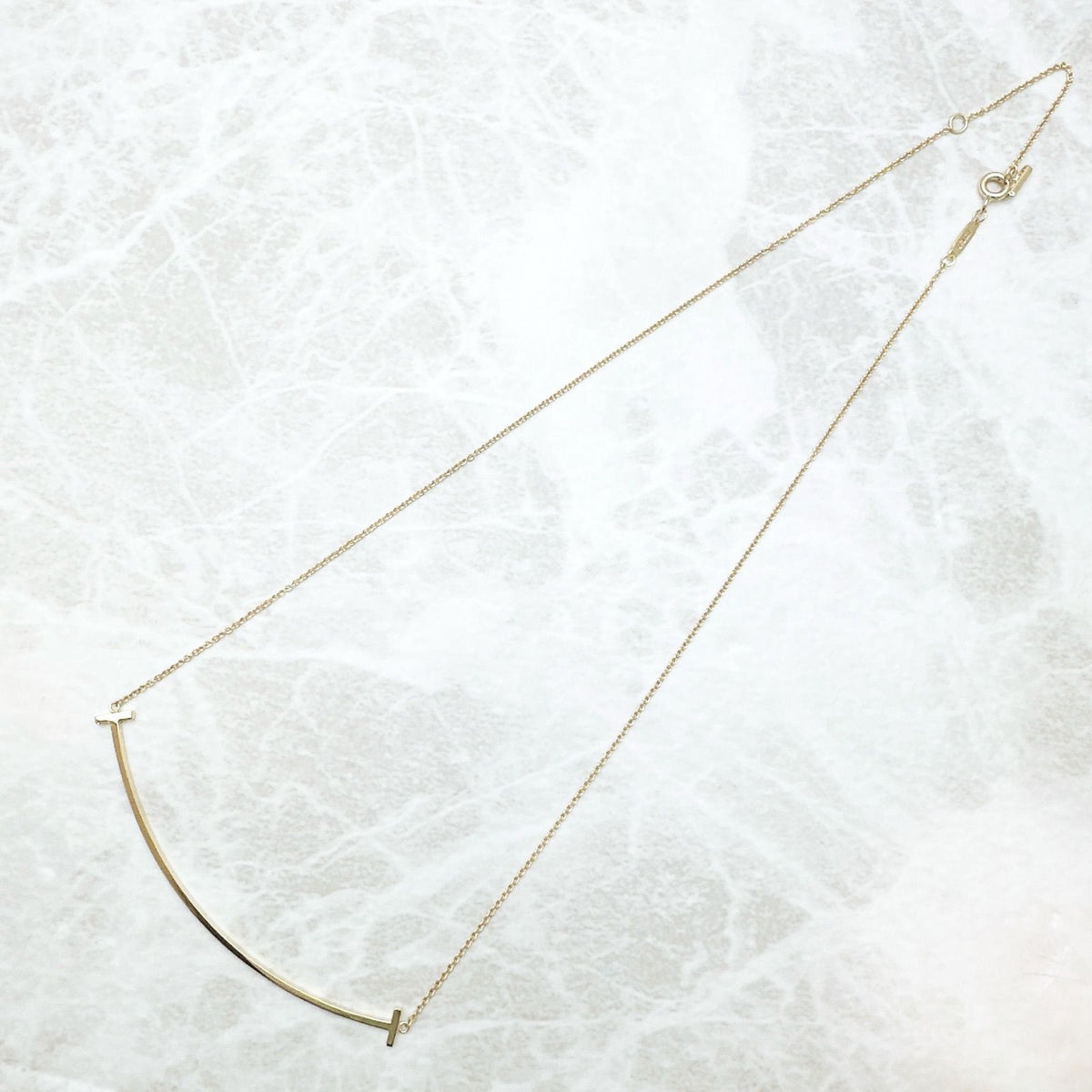Tiffany & Co T Smile Yellow Gold Necklace — view 4