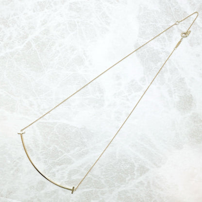 Tiffany & Co T Smile Yellow Gold Necklace — view 4