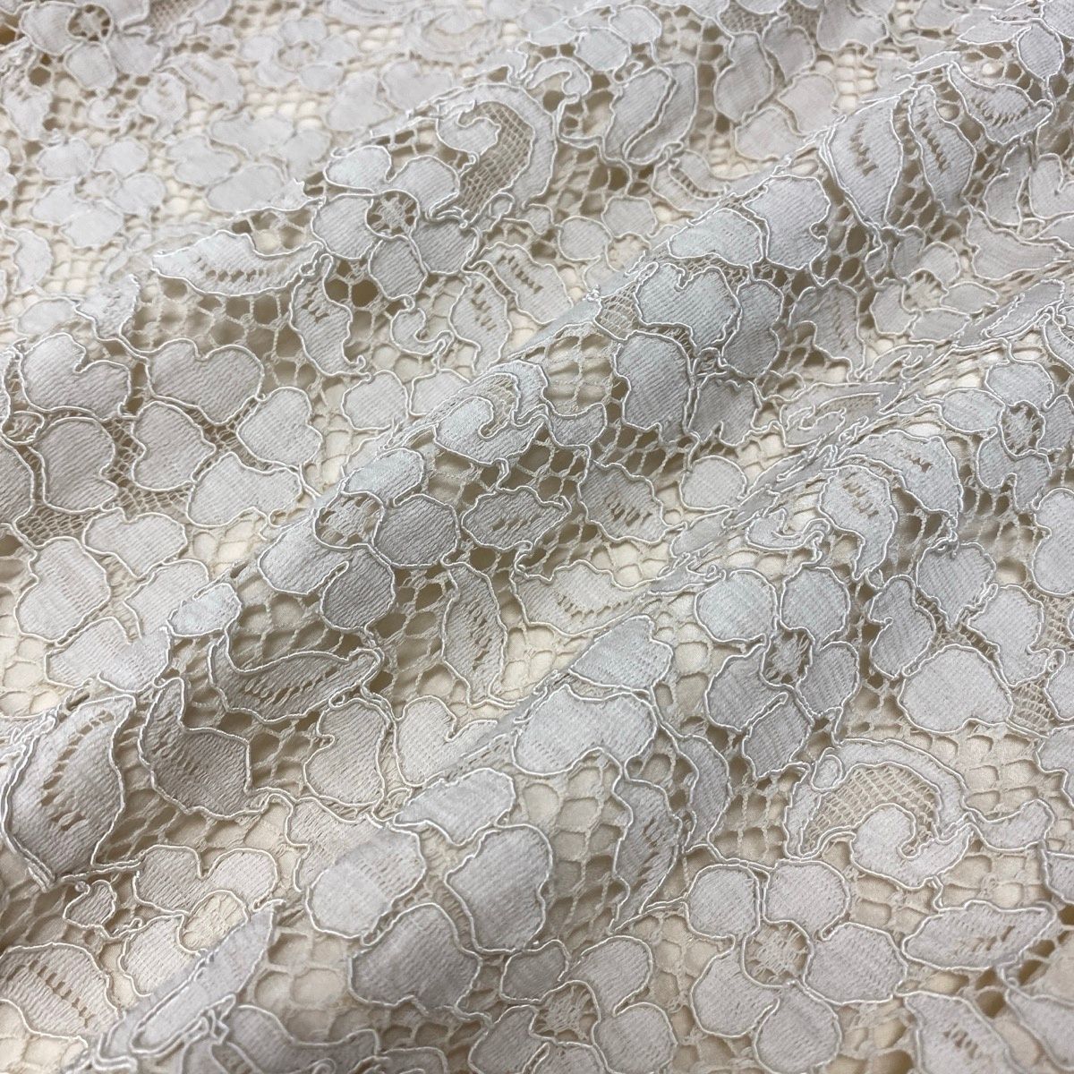 Dolce & Gabbana Flower Motif Full Lace Sleeveless Mini Dress Tight 36 White — view 7