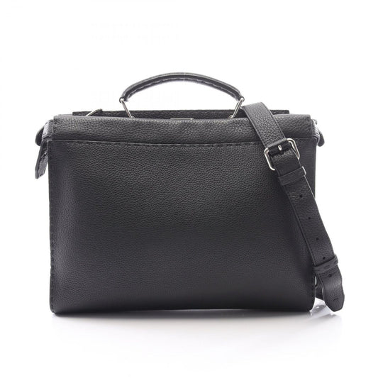 Fendi Business Bag Peekaboo Fit Selleria 2-Way Black Leather