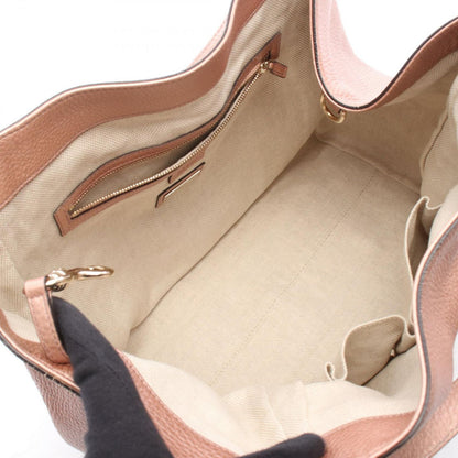 Gucci Tote Bag Soho Cellarius Interlocking G Metallic Pink Leather — view 3