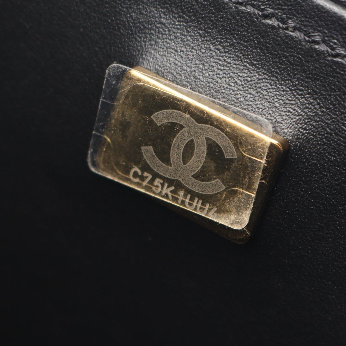 Chanel Shoulder Bag Quilted Vanity Black Caviar Leather Chain — view 5