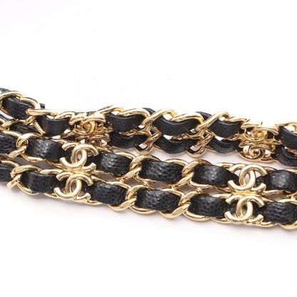 Chanel Shoulder Bag Quilted Vanity Black Caviar Leather Chain — view 8