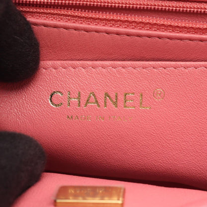 Chanel Shoulder Bag Mini Quilted Pink Lambskin Chain — view 4