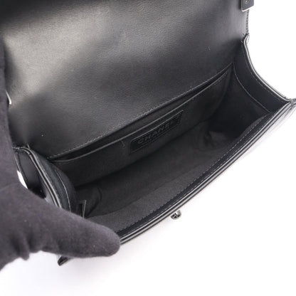 Chanel Shoulder Bag Boy Small Black Lambskin Chain — view 3