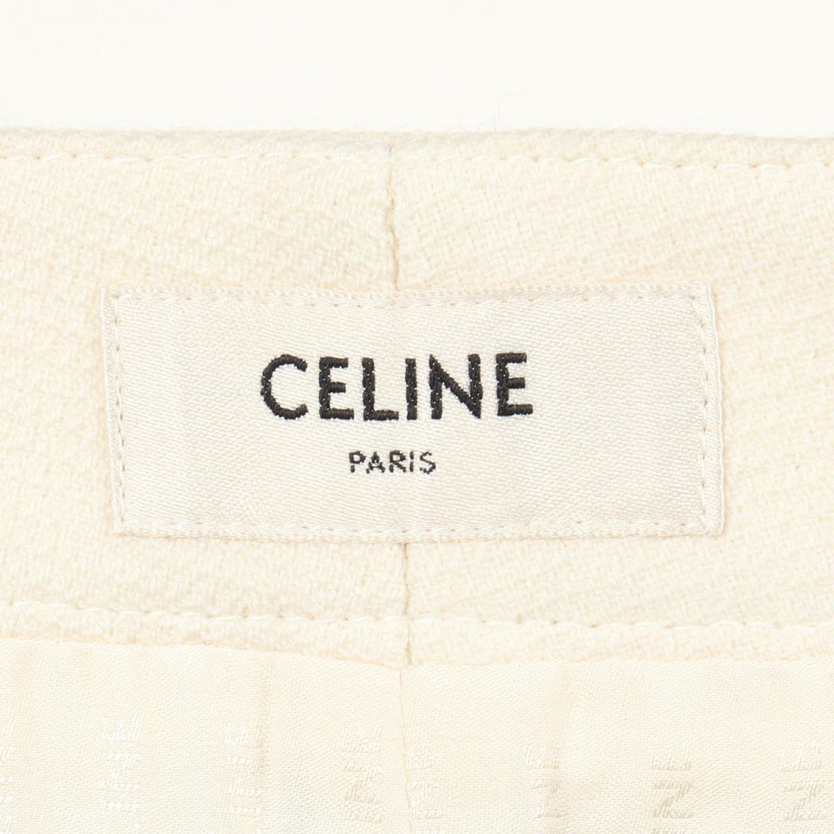 Celine Skirt Triomphe Button Stripe Wool Cotton — view 3