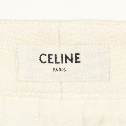 Celine Skirt Triomphe Button Stripe Wool Cotton — view 3