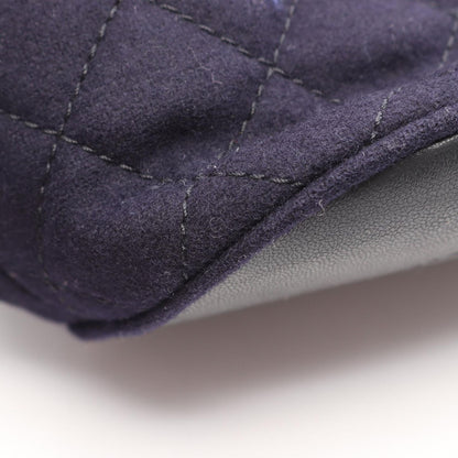 Chanel Shoulder Bag Paris Hamburg Navy Wool Small — view 6