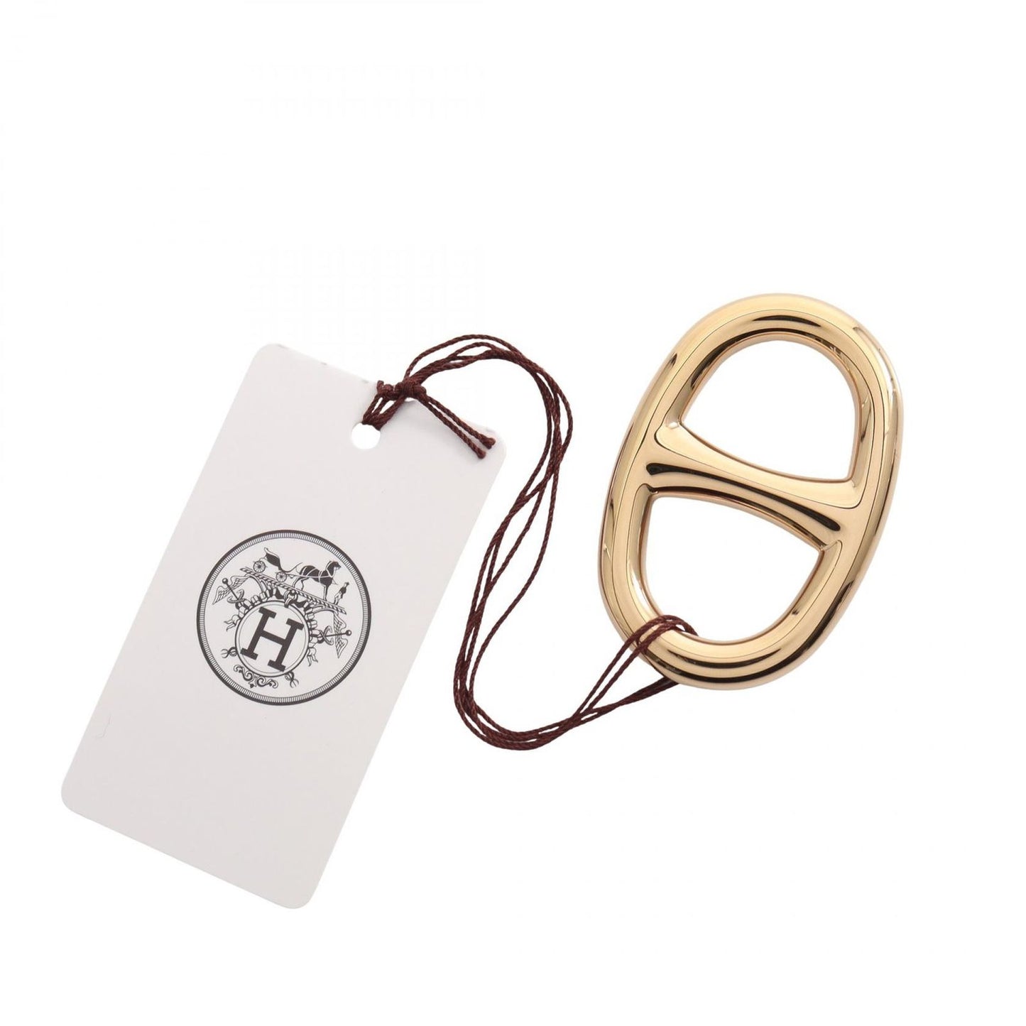 Hermes Scarf Ring Chaine D'Ancre Gold