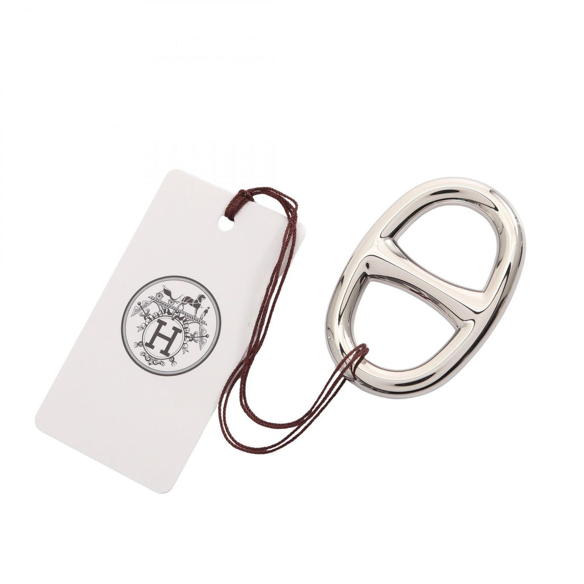 Hermes Scarf Ring Chaine D'Ancre Silver