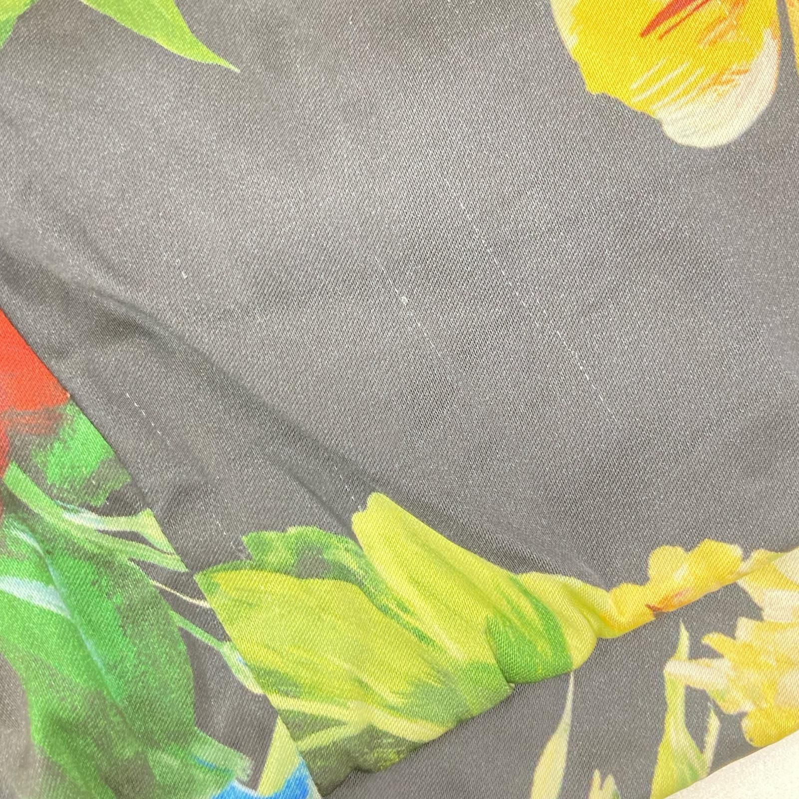 Dolce & Gabbana Black Floral Pattern Sleeveless Rayon Dress 36 — view 8