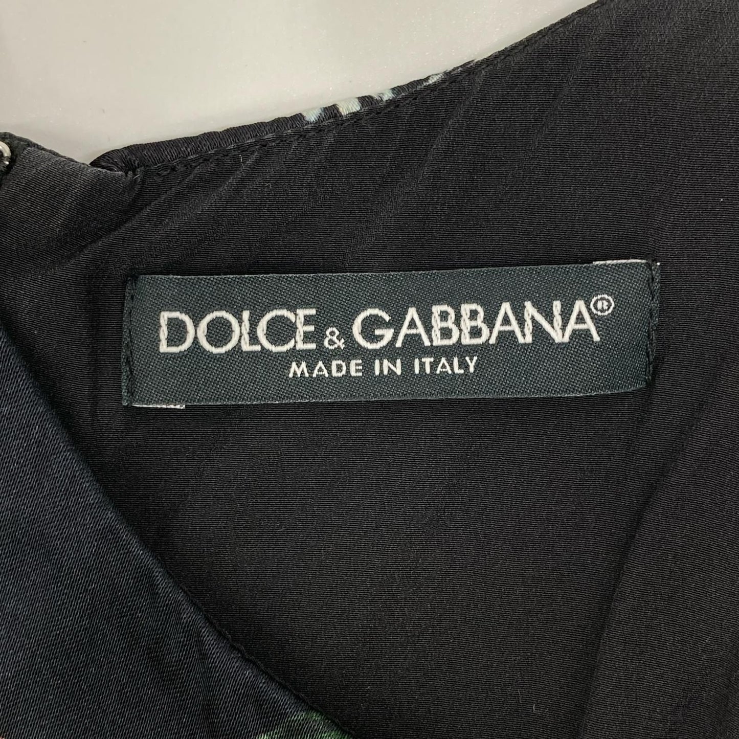 Dolce & Gabbana Black Floral Pattern Sleeveless Rayon Dress 36 — view 3