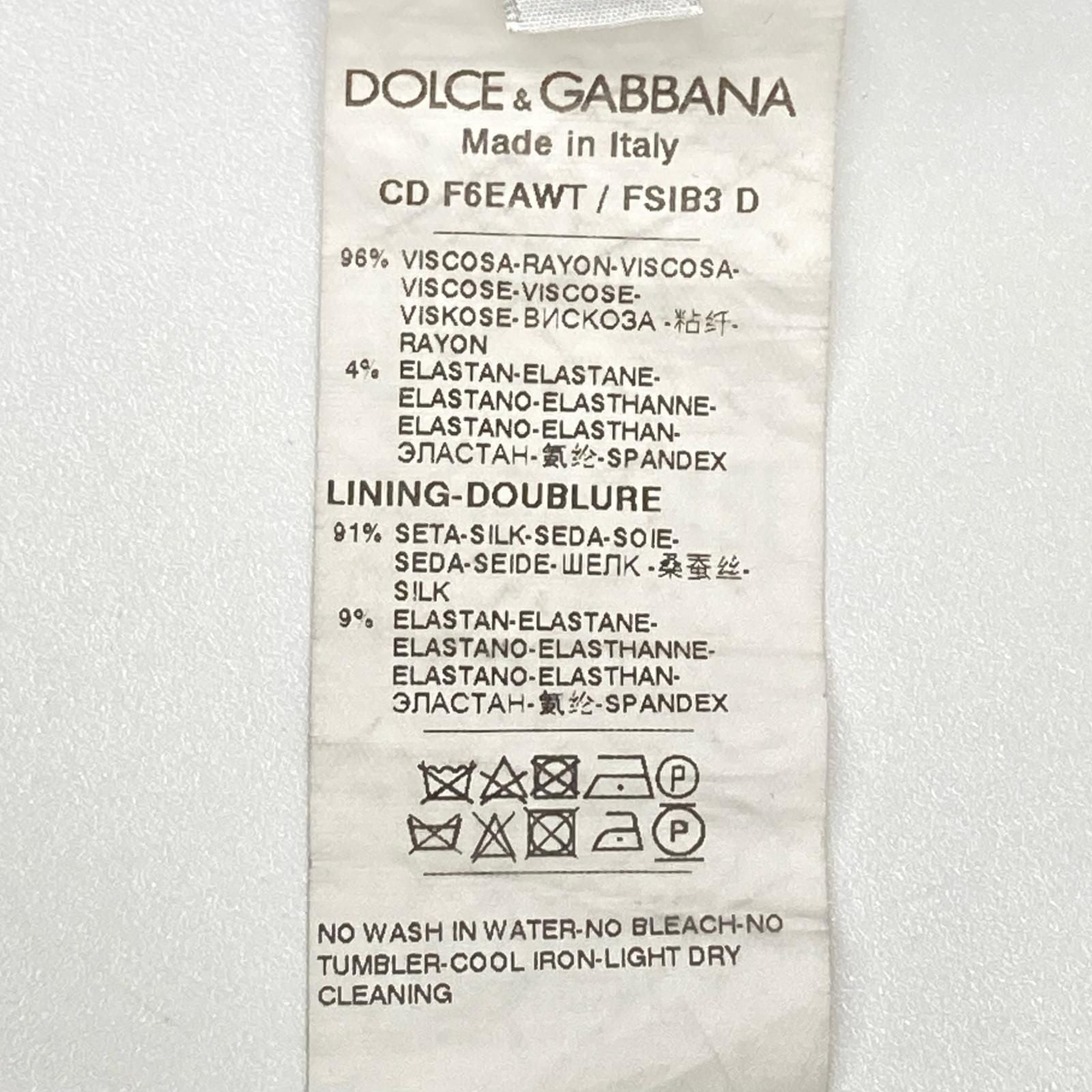 Dolce & Gabbana Black Floral Pattern Sleeveless Rayon Dress 36 — view 4