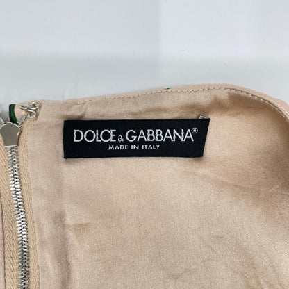 Dolce & Gabbana Salmon Pink Floral Pattern Sleeveless Rayon Dress 36 — view 3