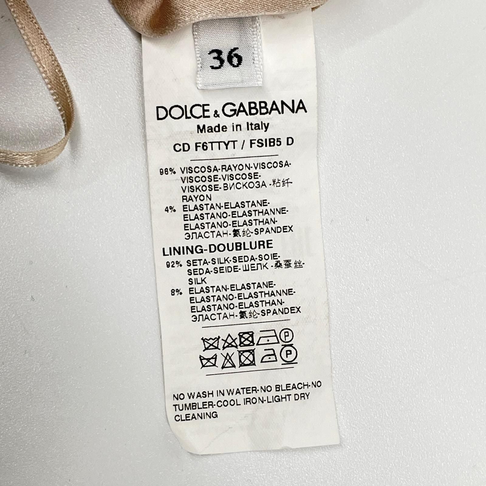 Dolce & Gabbana Salmon Pink Floral Pattern Sleeveless Rayon Dress 36 — view 4