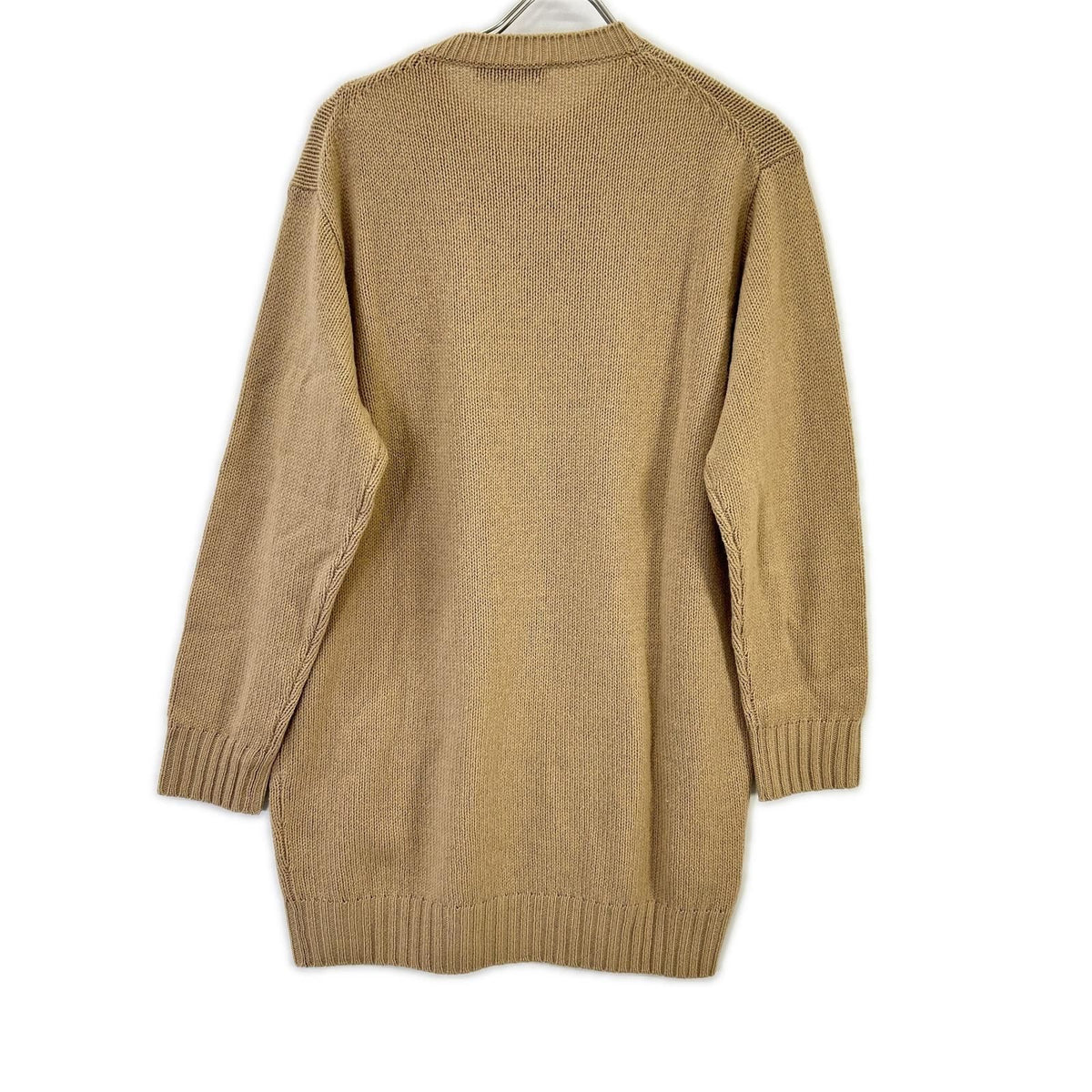 Prada Made Beige Cashmere Blend Wool Triangle Motif Pullover Knit 36 Sweater — view 2
