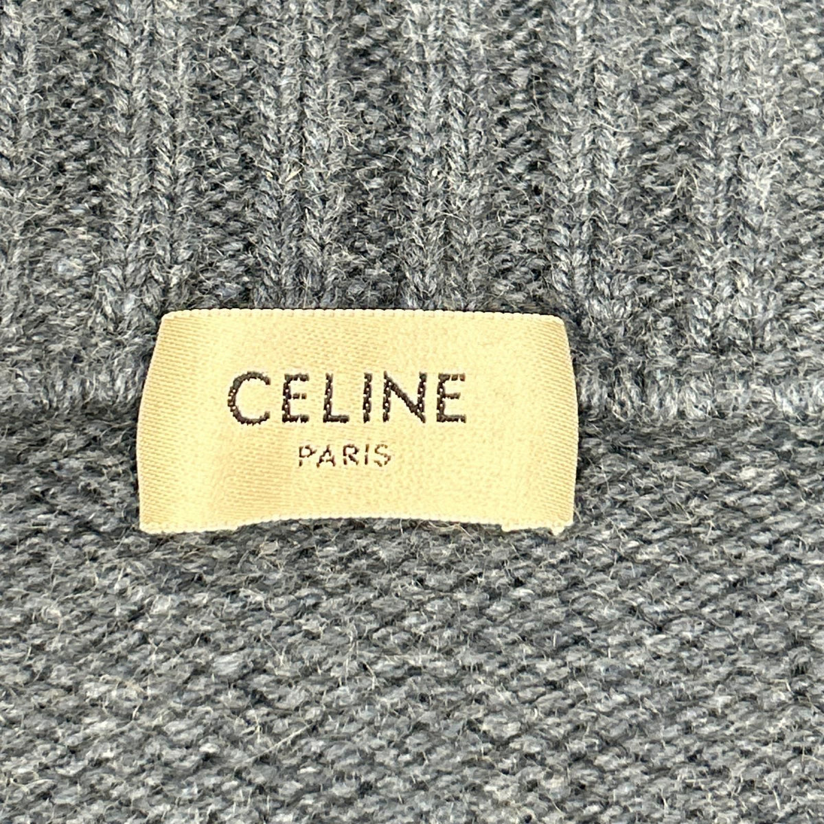 Celine Blue Cashmere 100 Hedi Slimane Era Open Collar Sweater Color Pullover — view 3