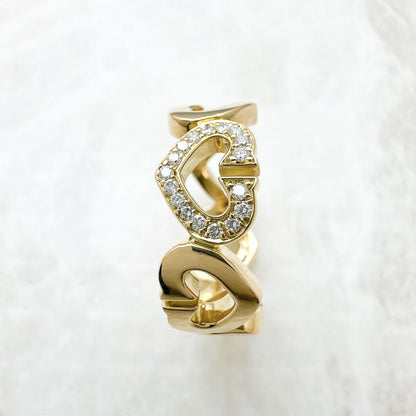 Cartier C Heart Diamond Yellow Gold Ring — view 5
