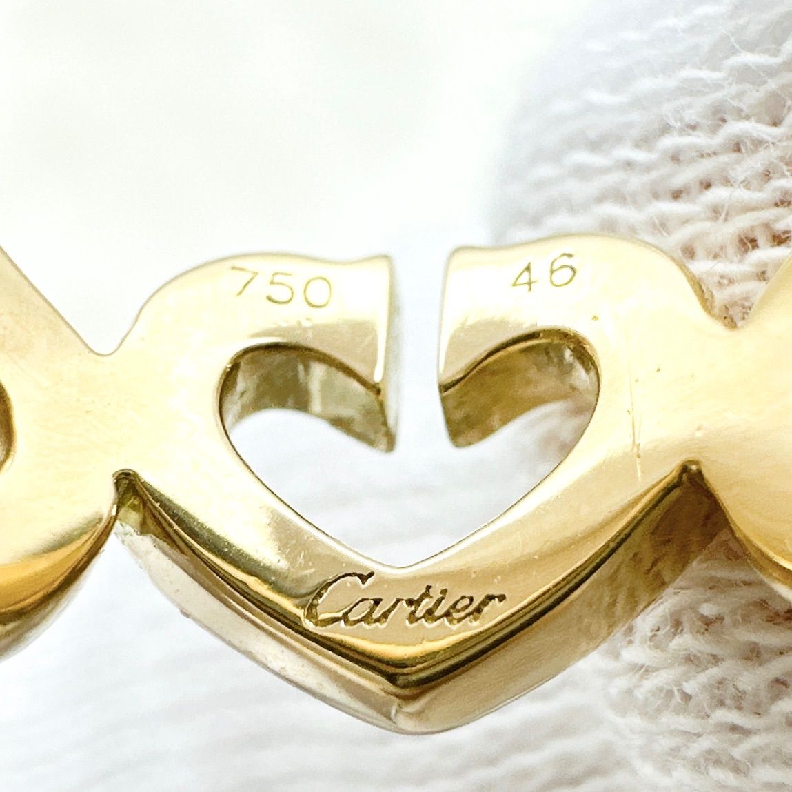Cartier C Heart Diamond Yellow Gold Ring — view 7