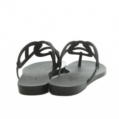 Hermes Ejeri Thong Sandals Black 37 — view 5
